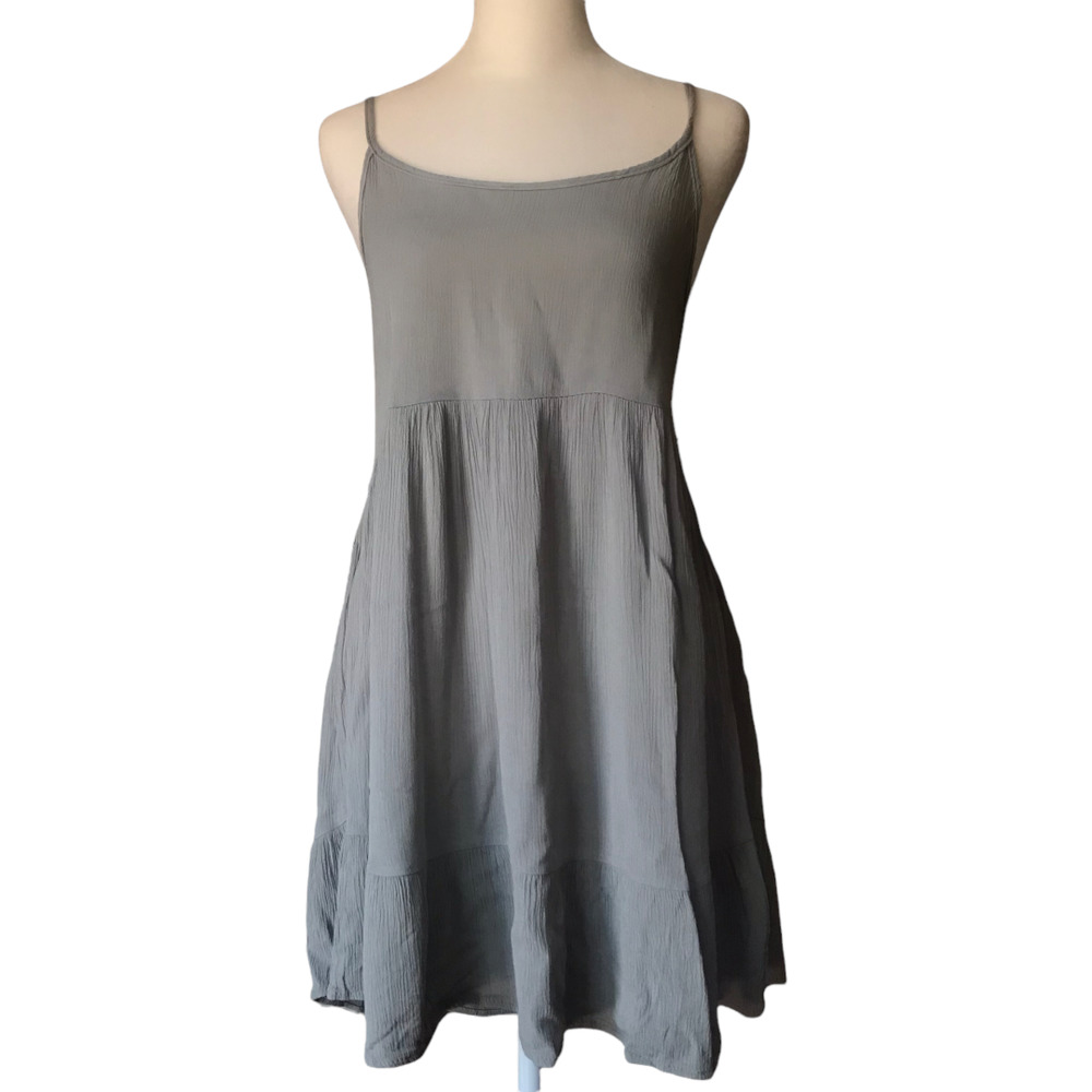 Audrey 3+1 Tunic Top Womens Small Sage Green Strappy Open‎ Back Babydoll